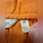 Soft Surroundings  Summer Breeze Rayon Linen Belted Shorts Nectarine Orange 3X Photo 6