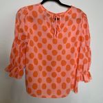Who What Wear  Pink Orange Polka Dot Blouse Sz Small Photo 8
