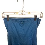 J.Crew Baby Blue Strapless Midi Fit & Flare Dress Textured Jacquard Beach SZ 0 Photo 3