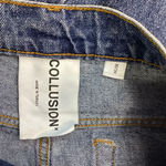 Collusion By ASOS Asymmetrical Denim Mom Jeans Size 30/34 Blue Photo 5
