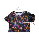 LuLaRoe Carly Dress with Skull and Floral Design Photo 2