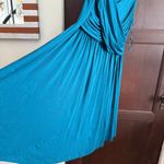 GIRLS FROM SAVOY Anthropologie Elementary Teal Blue Surplice Bodice Dress Medium Photo 4