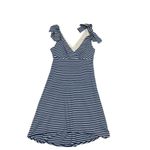Trina Turk Blue White Striped Casual Beach Sun Dress Summer Spring Size 8 Photo 4