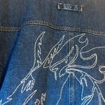 Vintage hand embroidered denim trench Size XL Photo 5