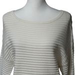 Katherine Barclay NWT  White Ribbed Long Sleeve Shirt Sz XS Photo 3