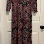 Peruvian Connection  Womens Dress Maxi Ottomam Damask Pima Ctn Purple Size Small Photo 0