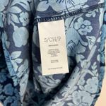 CAbi  Java Blue Floral Tie Waist Cap Sleeve Button front Lightweight Dress 5265 S Photo 13