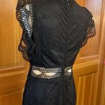 NWT, Lavishly Paris Women’s Sexy Scallop Mesh Ruffle Hem Detailed Dress. Black Size M Photo 12