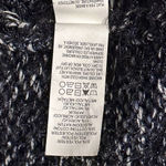 Lucky Brand Sz Small Shawl Neck Shag Fluffy Open Cardigan Navy Silver Metallic Photo 6