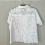 Beach Riot  Lexie Top White Magnolia Eyelet Lace Button Up Shirt Photo 3