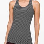 Lululemon Cool Racerback II Tank Top Black White Stripe Photo 1