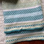 Light Green Blue Geometric Knit Soft Long Scarf Photo 2
