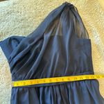 Alfred Angelo  Women's 6 One Shoulder Formal Gown Blue Long Bridesmaid Hoco Gala Photo 7