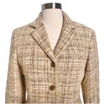 Neutral Tweed Wool Blazer Jacket By Lafayette 148 New York Size 4 Photo 1