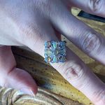 Natural Honey Opal Cocktail Ring Size 9 Silver Photo 3