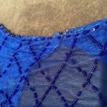 Women’s Blue Tea Length Corset Back Dress Matching Chiffon Jacket Size 22 **READ Blue Photo 9