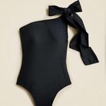 J.Crew  NWT | Black One Piece Swimsuit Tie Shoulder Timeless Design | 18 Photo 0