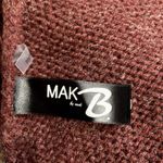 NWT Mak B Wool Blend Scarf Maroon‎ Red Button Infinity Photo 2