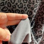 Sundays Grey Cropped Pullover Sweatshirt Hoodie Cheetah Print, Size M Photo 5