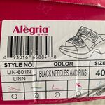Alegria NIB NEW  by PG Lite Linn Black Needles and Pins Embroidered Wedge Sandals Photo 12