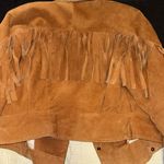Vintage Tan Suede Tassel Jacket Brown Size M Photo 2