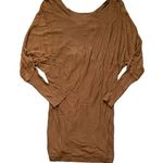 Vitrin Design Brown Long Sleeved Dress with Bow Details M Size M Photo 0
