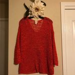 Chico's Chico’s orange ribbon yarn sweater sz large Photo 1