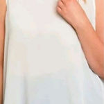 Torrid 🆕  Plus 1X White Hi Low Strappy Back Tank‎ Top Chiffon Shirt NEW Photo 0