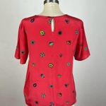 Paul Smith Red Floral Silk Blouse Size 4 Photo 8