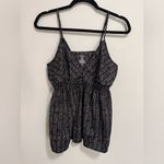 ENCHANTING Hearts Flowy Women’s Silky Satin Y2K Babydoll Tank Top Sz M EUC Black Size M Photo 1