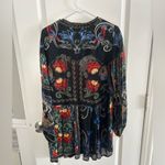 Farm Rio  Black Mixed Arabesque Scarves Long Sleeve Mini Dress Photo 3