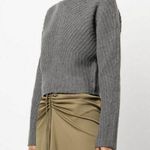 Theory ππ Sculpted Knit Pullover Sweater Airy Wool Cashmere Grey Melange L NWT Photo 0