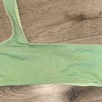 Triangl Swim One Shoulder Green Sparkle Top MEDIUM Photo 1