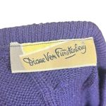 Diane Von Furstenberg Vintage  Cable Knit Sweater Purple Pullover Women’s Size S Photo 6