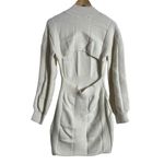 Area Stars White Open Back Knit Long Sleeve Mock Neck Sweater Mini Dress Size M Size M Photo 13