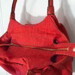 Kate Spade NY Red Ombre Fade Canvas Satchel Shoulder Bag with Pink Lining EUC Photo 6