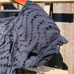 La Blanca  by Rod Beattie Black Babydoll Eyelet Swim Cover Up Dress S Photo 5