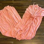 MISA Los Angeles Misa LA Domino Tie Front Maxi Dress Blush Pink Wedding Party Cocktail Reception Photo 13