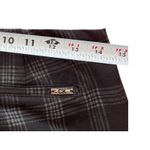 Calvin Klein  Glen Check Plaid Charcoal Stretch Pants 10 Dark Academia Old Money Photo 6