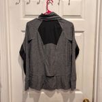 Champion  Women's Gray Heather Ruched Mock Neck Quarter Zip Athletic Pullover L Photo 4