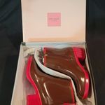 Kate Spade NIB puddle jumpers Stylish Brown and Red Ankle Boots women 11 Photo 5
