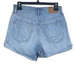 Aeropostale Mom Shorts Women's Size 2 27x3.5 Cuffed Distressed High Rise Blue Photo 1