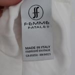 Femme Fatale White Lace Trim V Neck Cami Lingerie Top Made in Italy Size L Photo 3