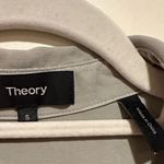 Theory SAGE GREEN SILK BUTTON DOWN LONG SLEEVE SHIRT TOP S Photo 3