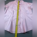 Gap Stretch Button Down Cotton Blend Shirt Short Sleeve Pink Size 16‎ Photo 4