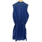 G-Star  Women Raw 1/4 Zip Dress Size Medium Sleeveless Elastic Waist Pockets Blue Photo 7