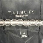 Talbots Plus Size 14 Women’s Black Button Front Trench Coat Photo 3