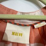 Anthropologie  Maeve Orange Gingham Button Down Sz XS Photo 5