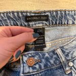 Sincerely Jules Mid Rise Wide Leg Denim Jeans Blue Size 30 Photo 4