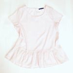 Pim + Larkin  Blush Pink Scoop Neck Peplum Top Size Large Photo 3